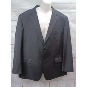 Jones New York Men's Charcoal Black 100% Wool Blazer Sz 48R